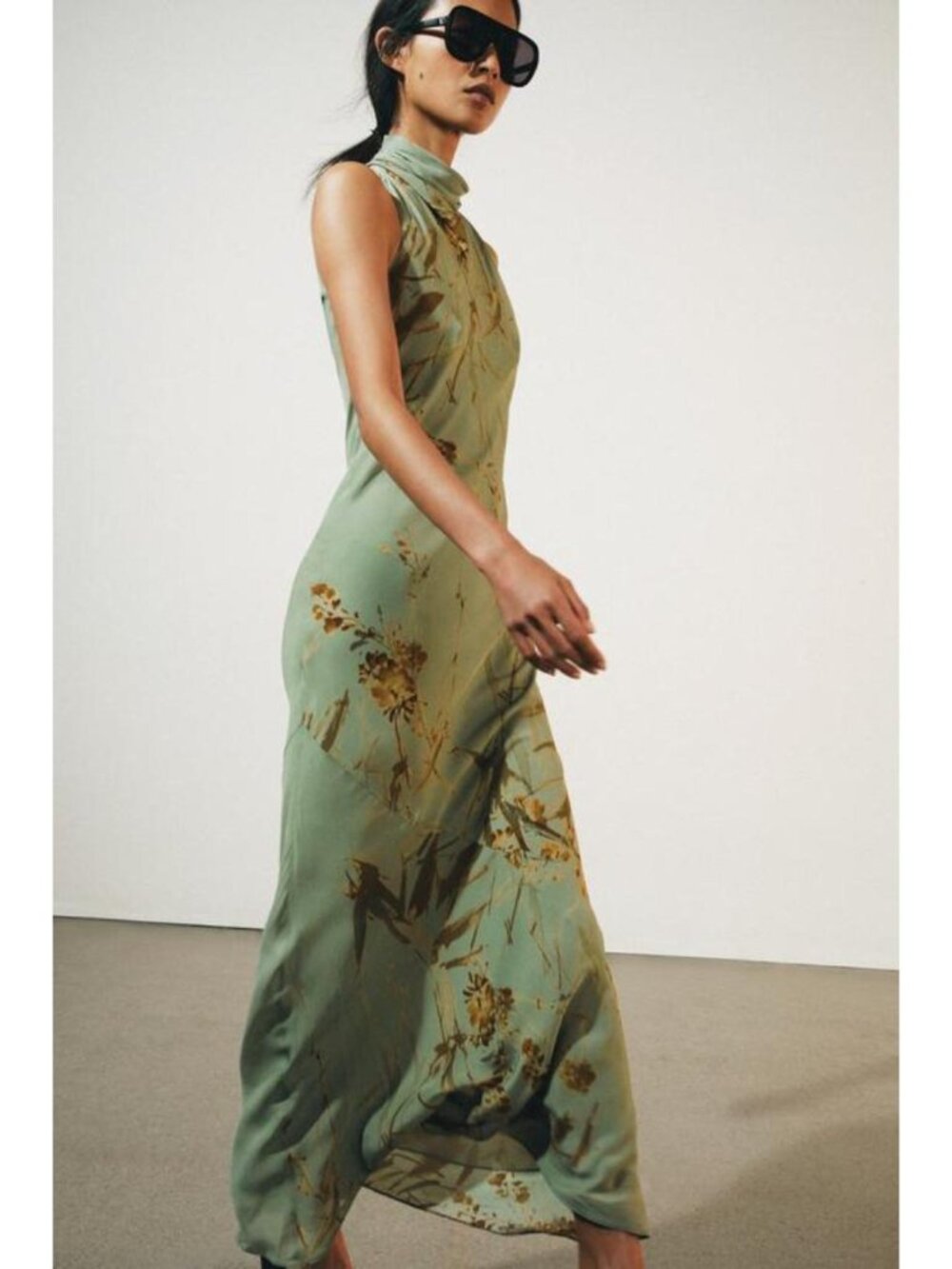 ZARA ZW COLLECTION PRINTED MAXI DRESS 9081/018/527